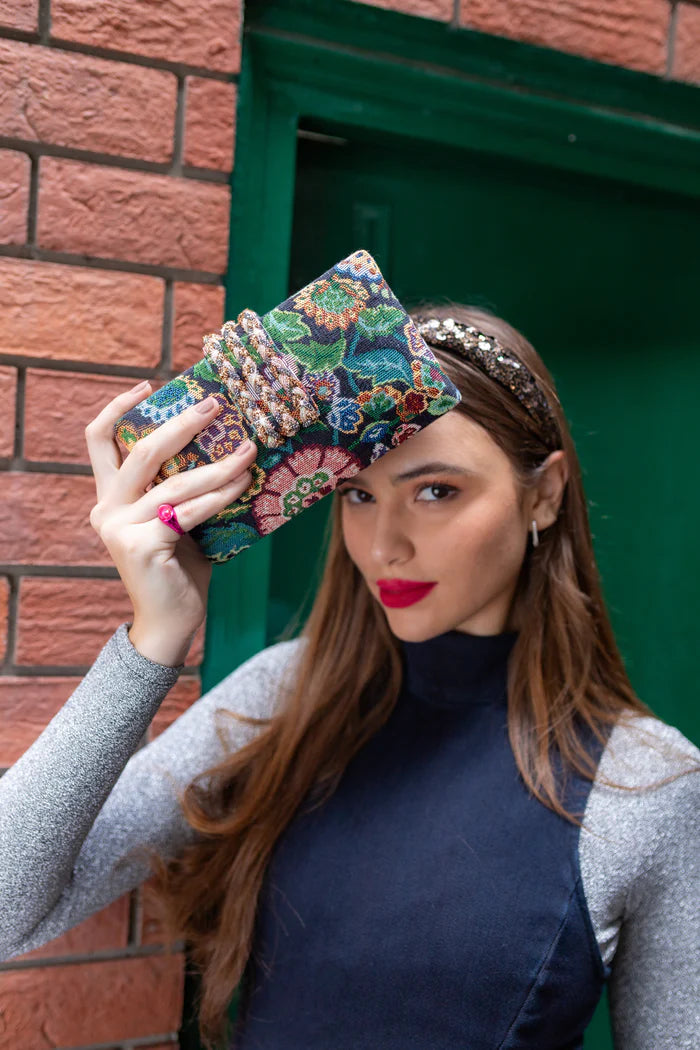 Bagh Braided Fringe Clutch by Simitri