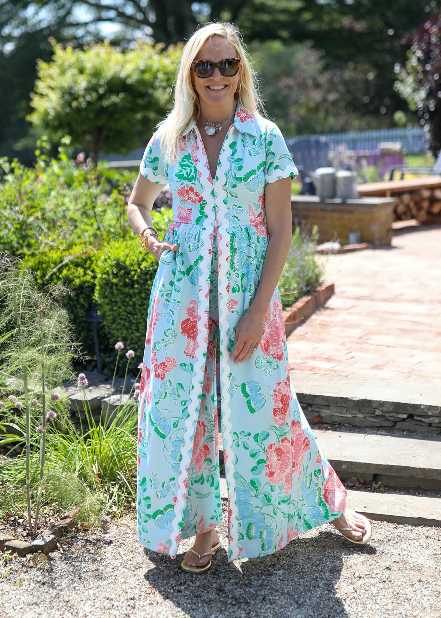 Coulotte Dress- Cordelia Sky Multi