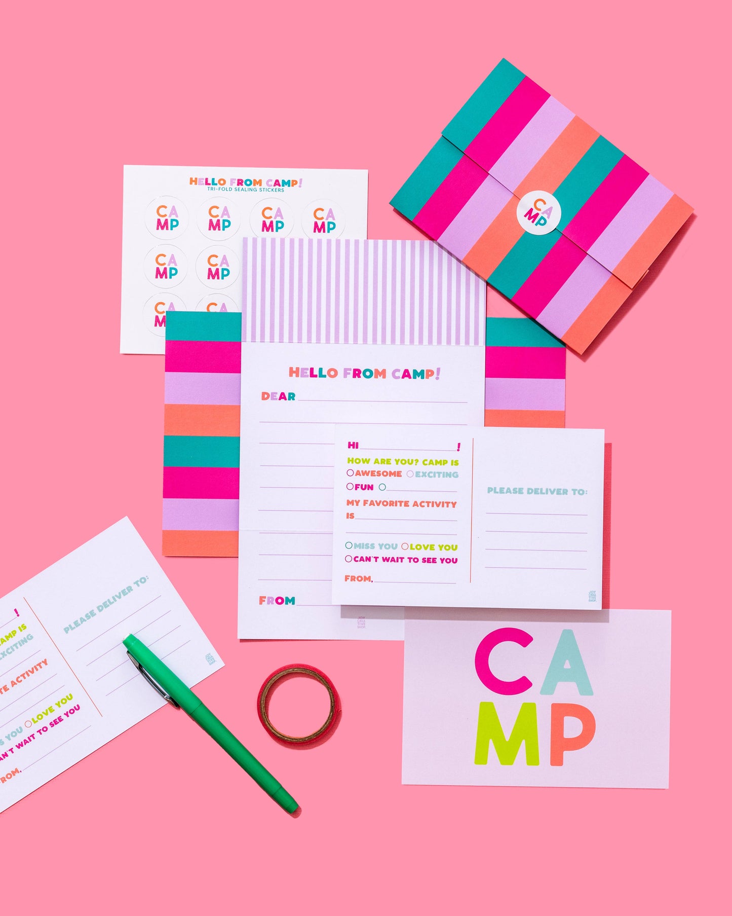 Camp Tri-fold - Pinks