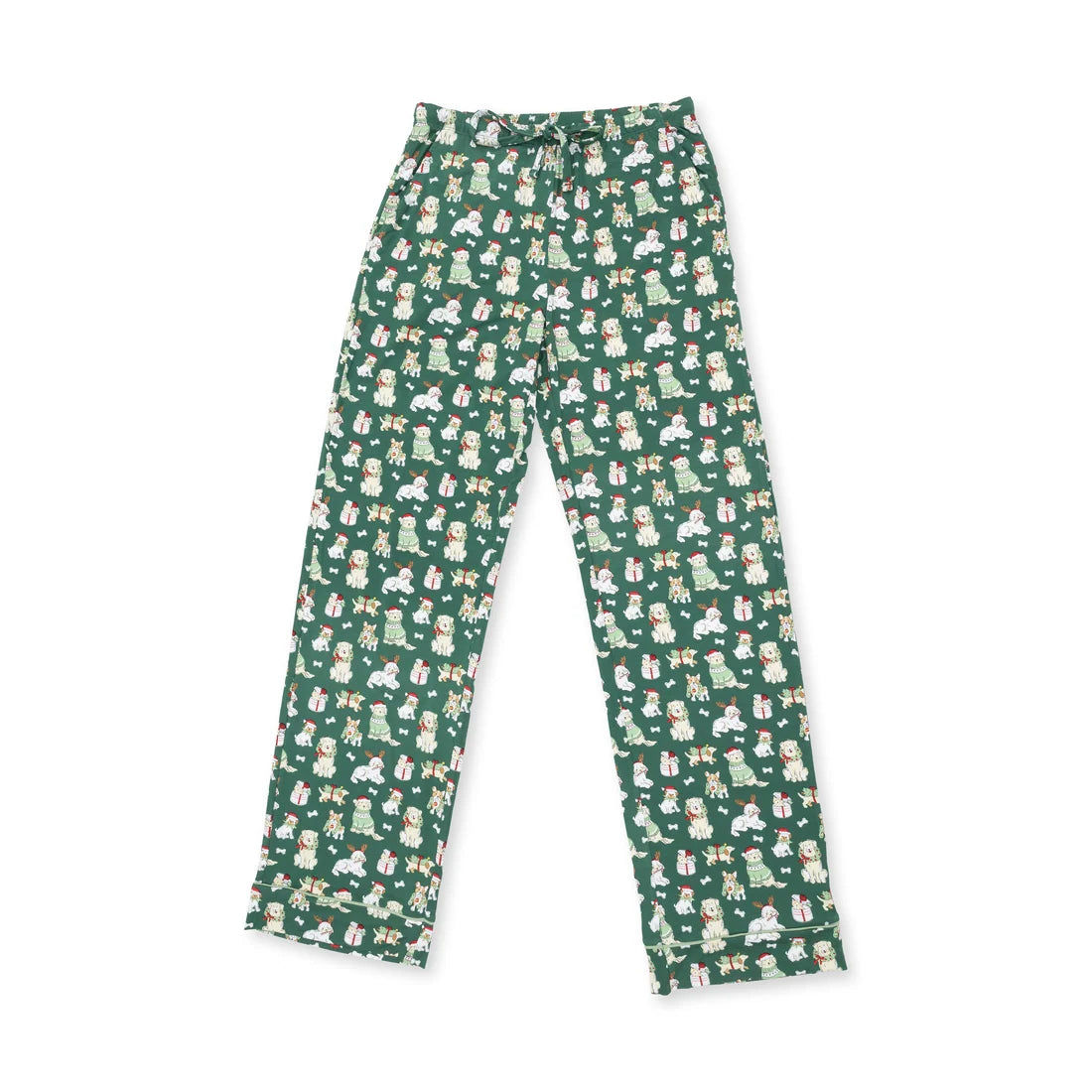 Adult PJ Set- Green Christmas Dogs