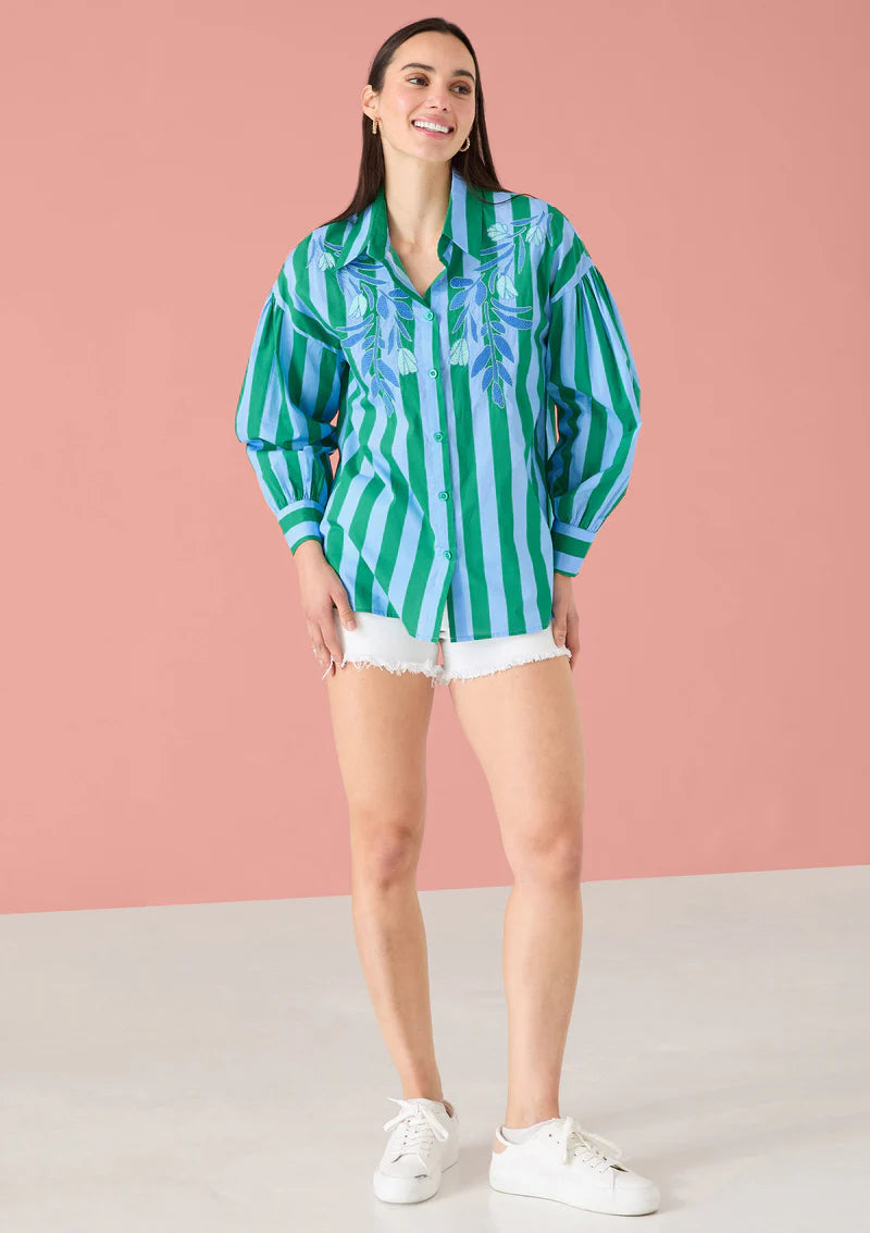 Micah Shirt- Parasol Stripe