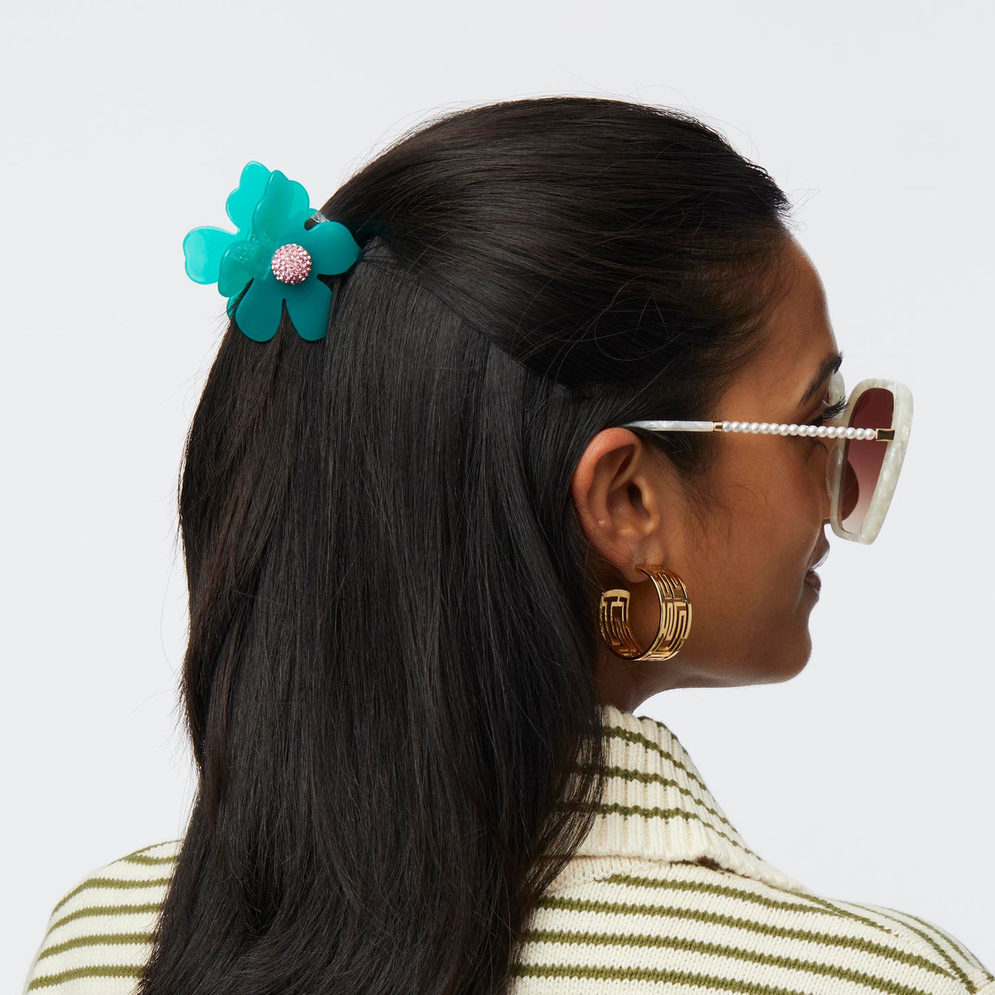 Turquoise Sea Lily Claw Clip