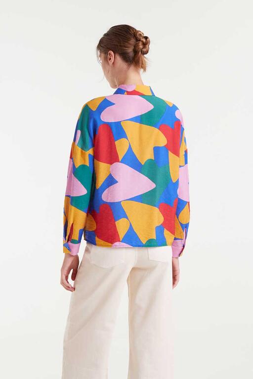 Conversational Collared Blouse