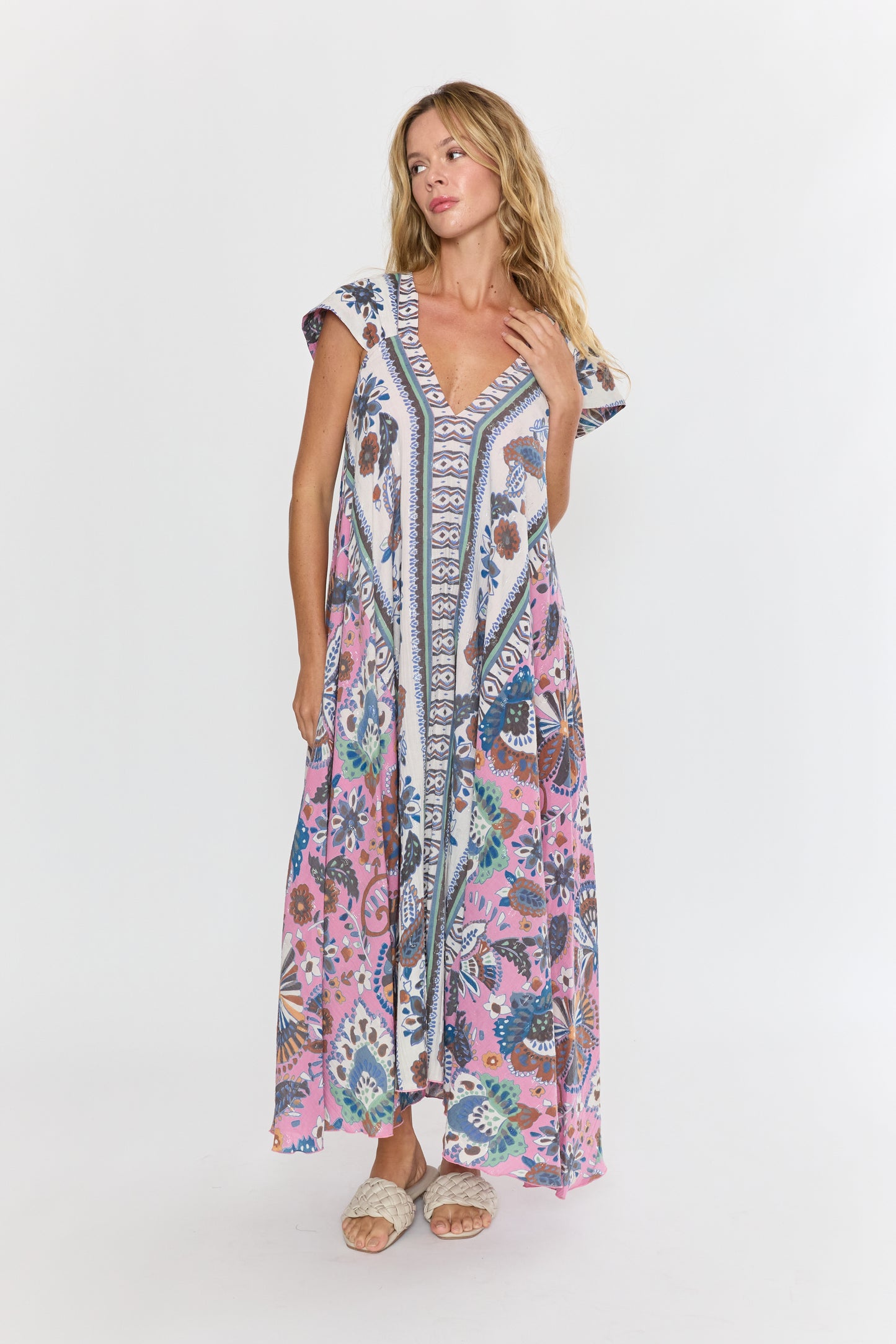 Farrah Midi Dress- Fuschia