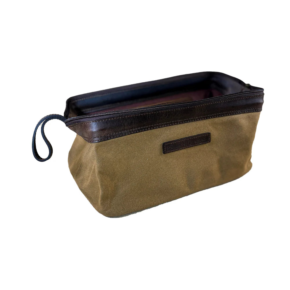 Waxed Canvas Utility Case- Brown