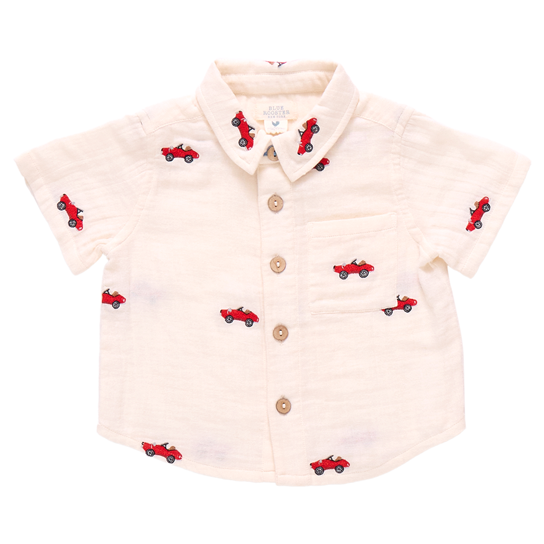 Baby Boys Jack Shirt- Vintage Car
