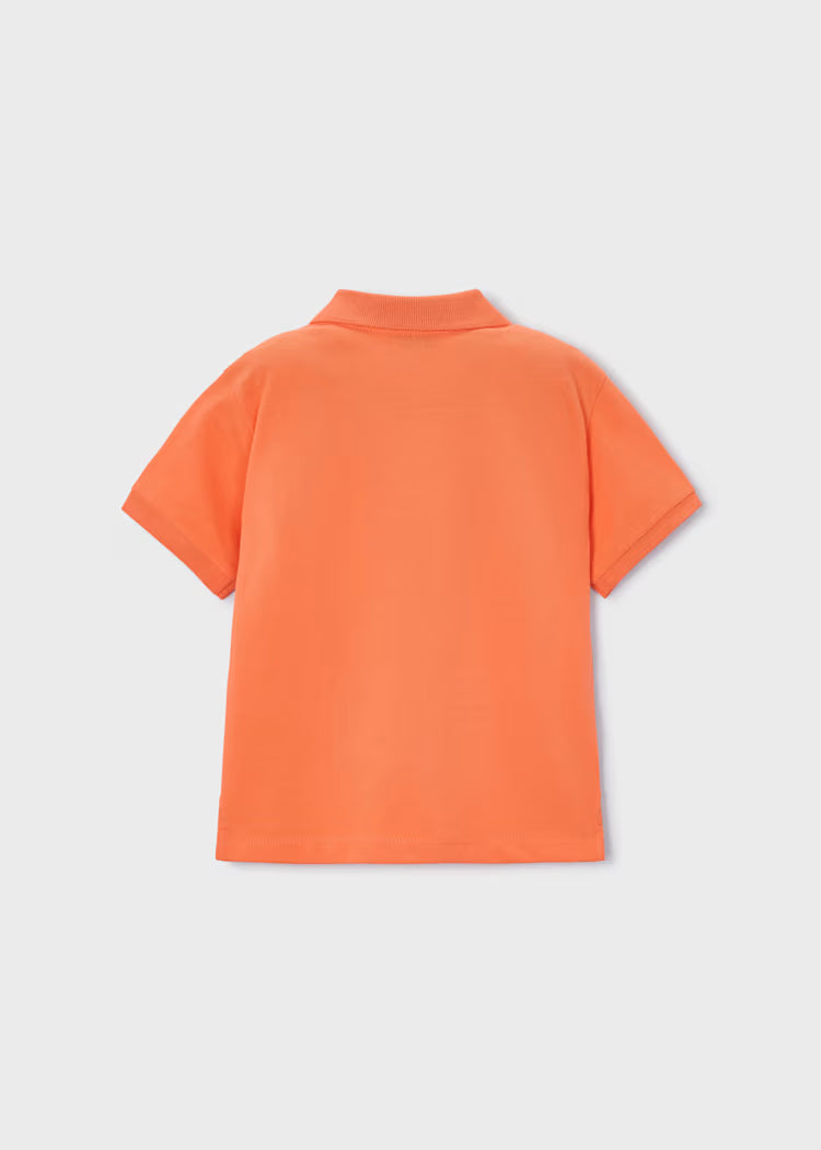 Boys Basic Short Sleeve Polo- Orange