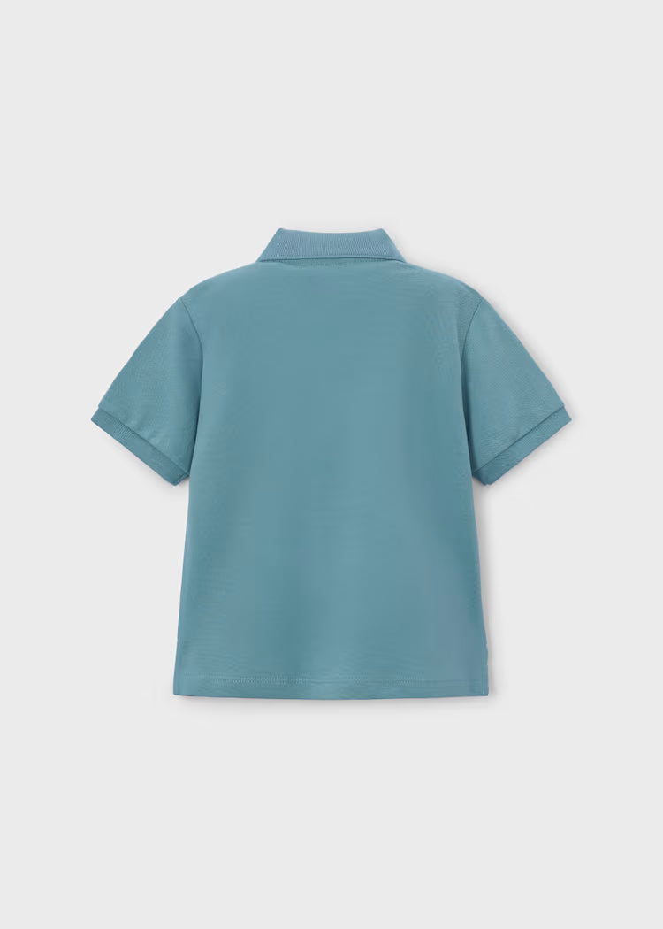 Boys Basic Short Sleeve Polo- Algae