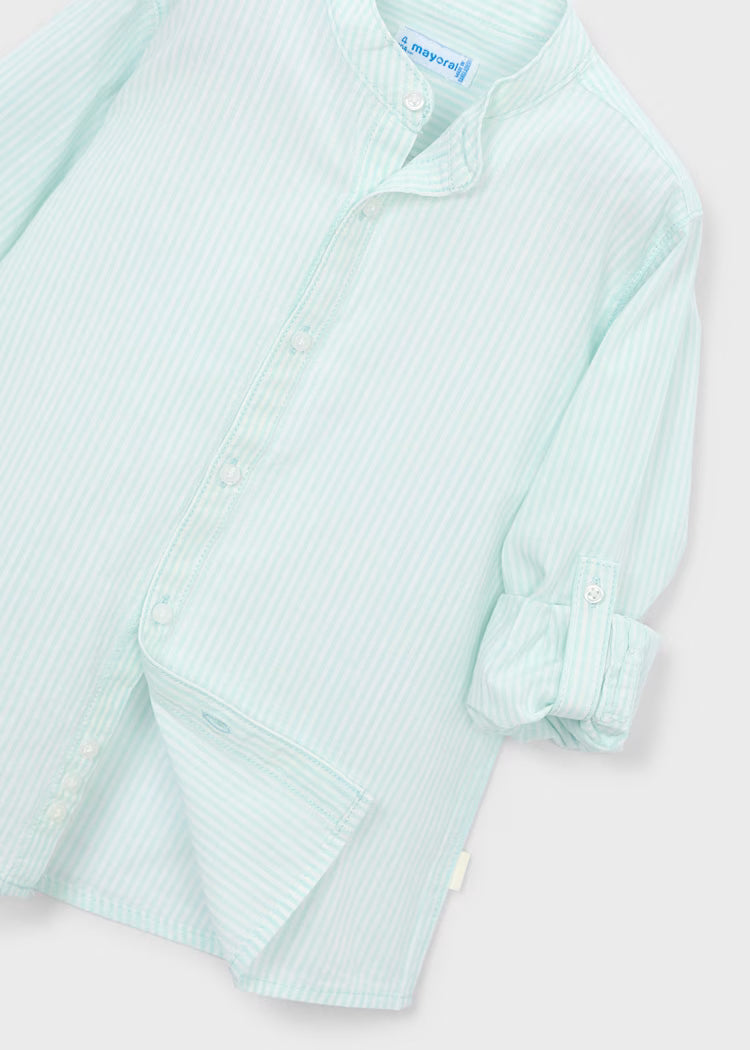 Boys Stripe Shirt- Mint