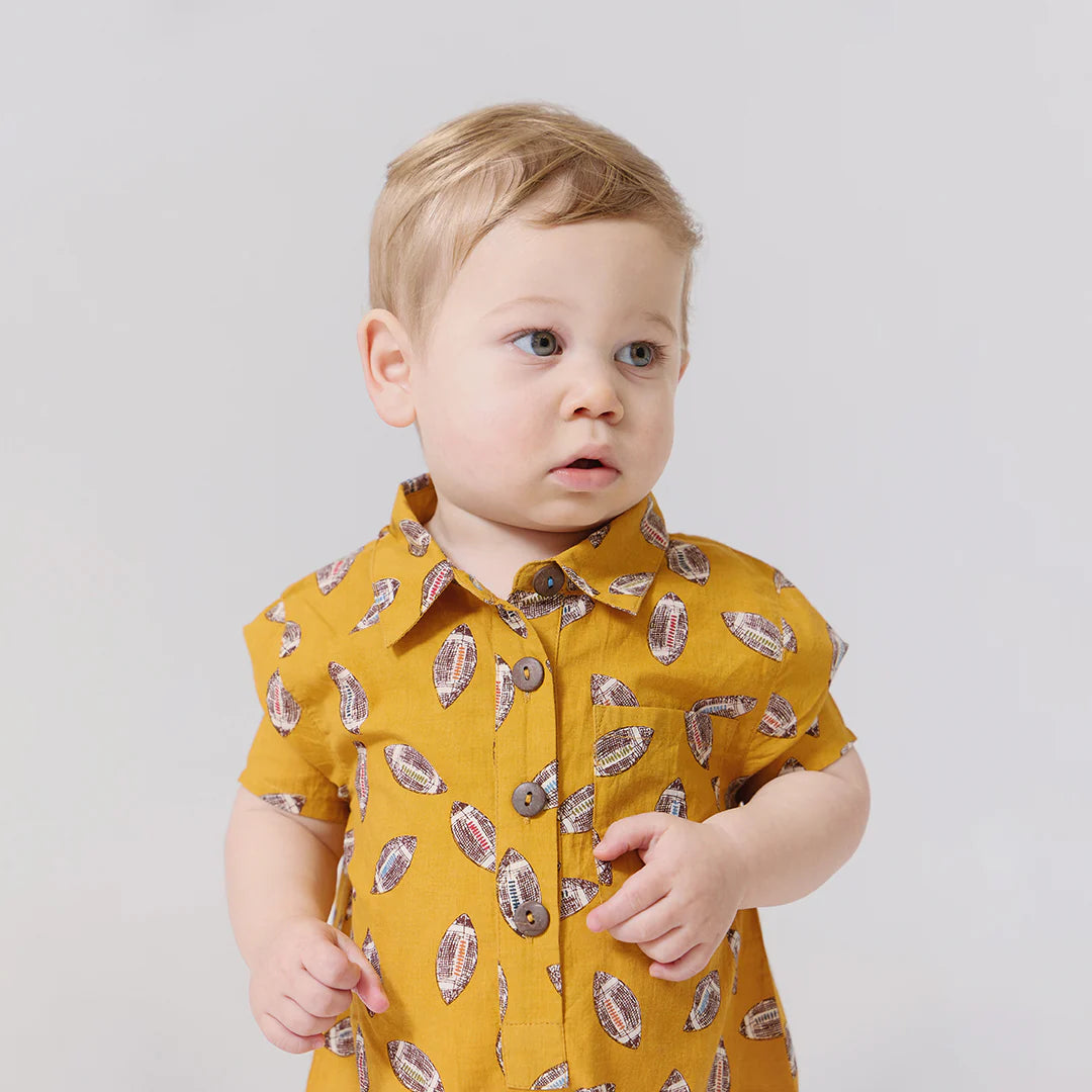 Baby Boys Easton Jumper- Flying Footballs