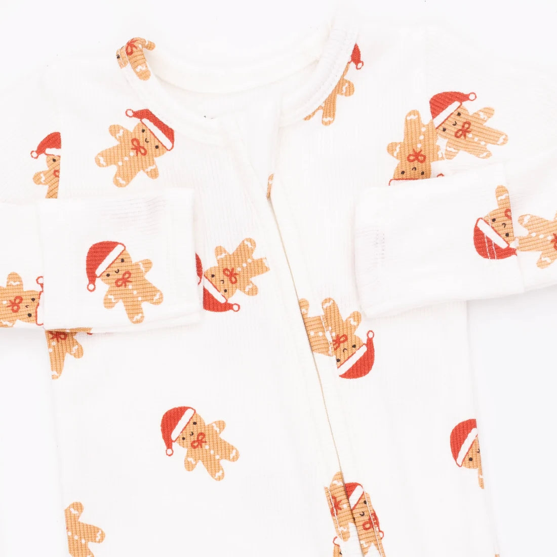Simple Gingerbread 2-Way Zipper Footie