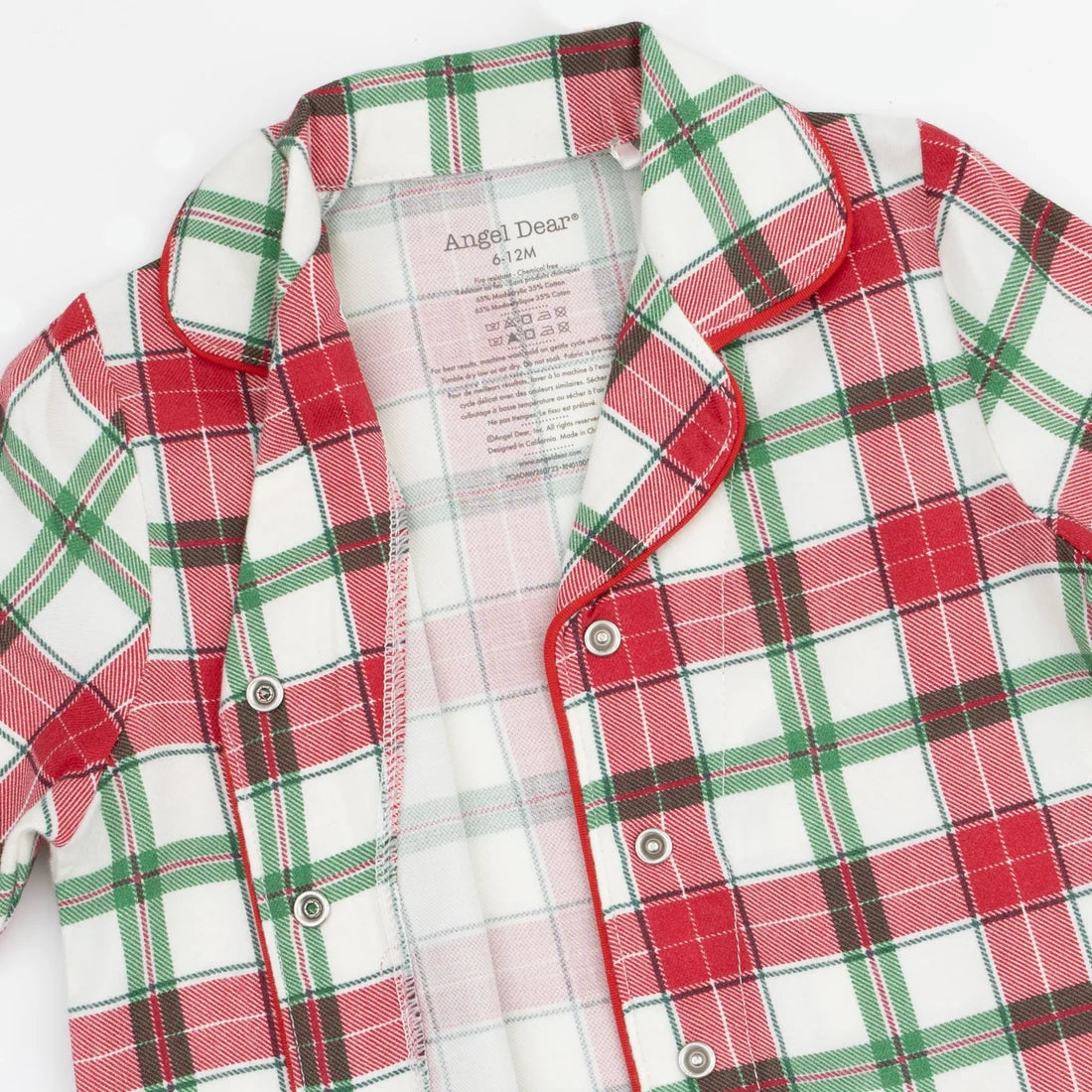 Kids Holiday Plaid Coat-Style PJ Set