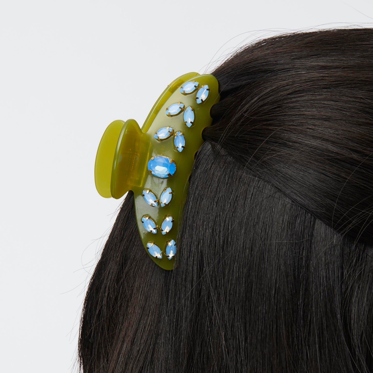 Large Avocado Crystal Claw Clip