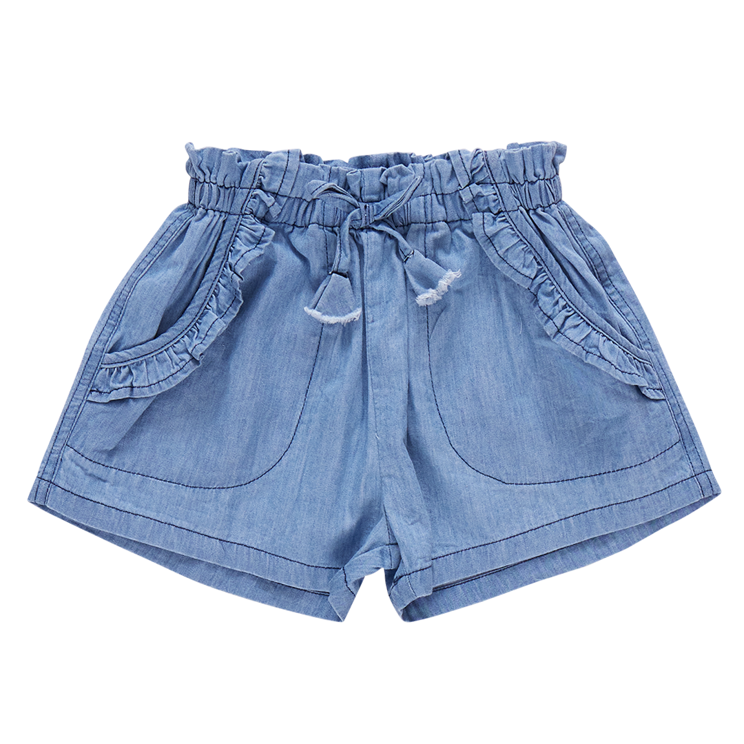 Girls Theodore Short- Chambray