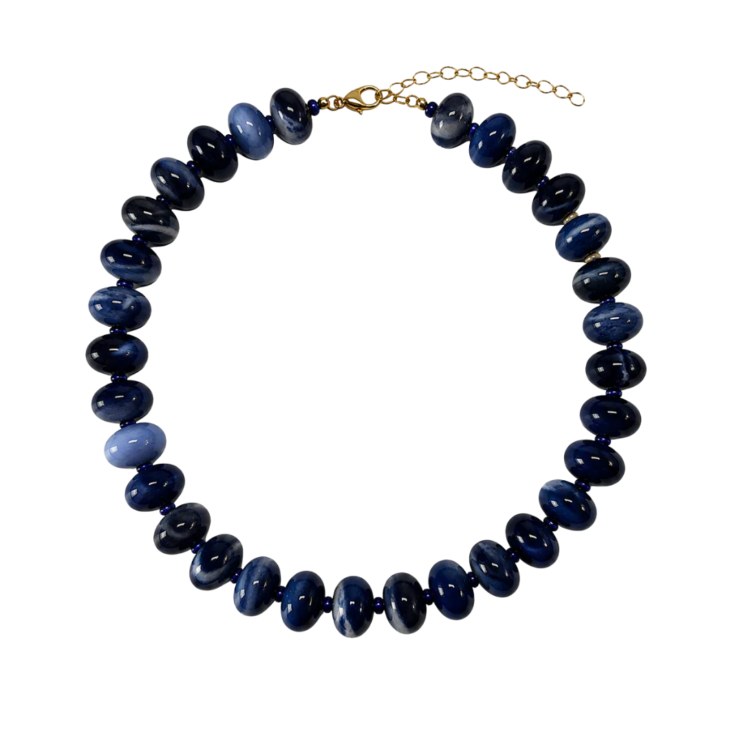 Chunky Navy Halo Necklace