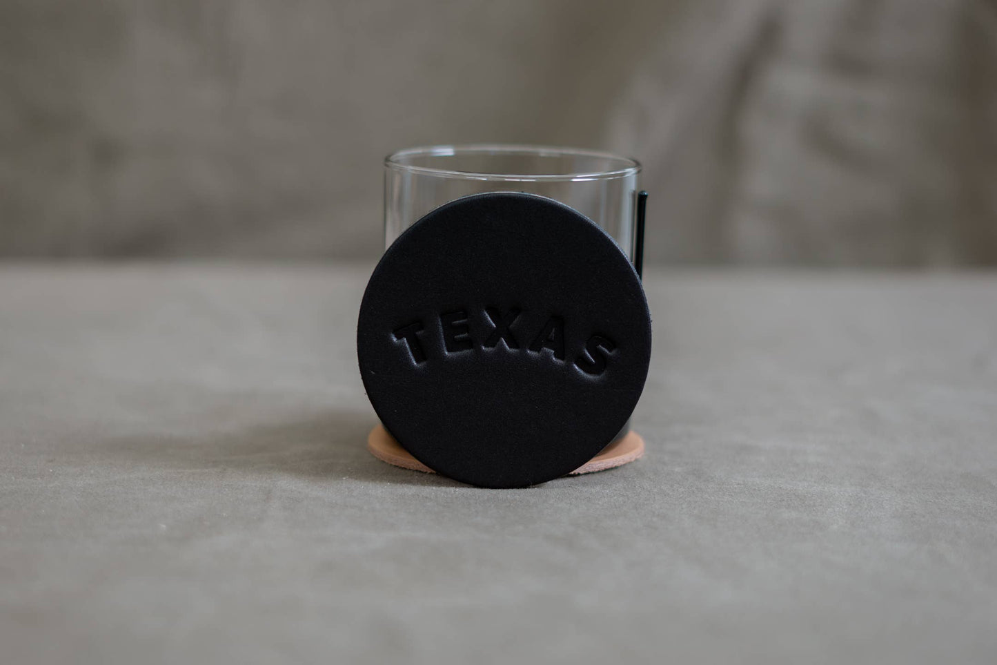 Leather Coaster | TEXAS: Dark Brown