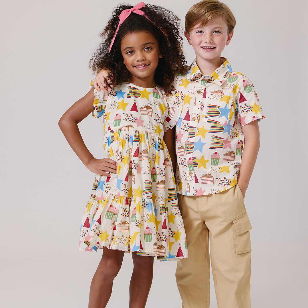 Girls Jennifer Dress- Birthday Star