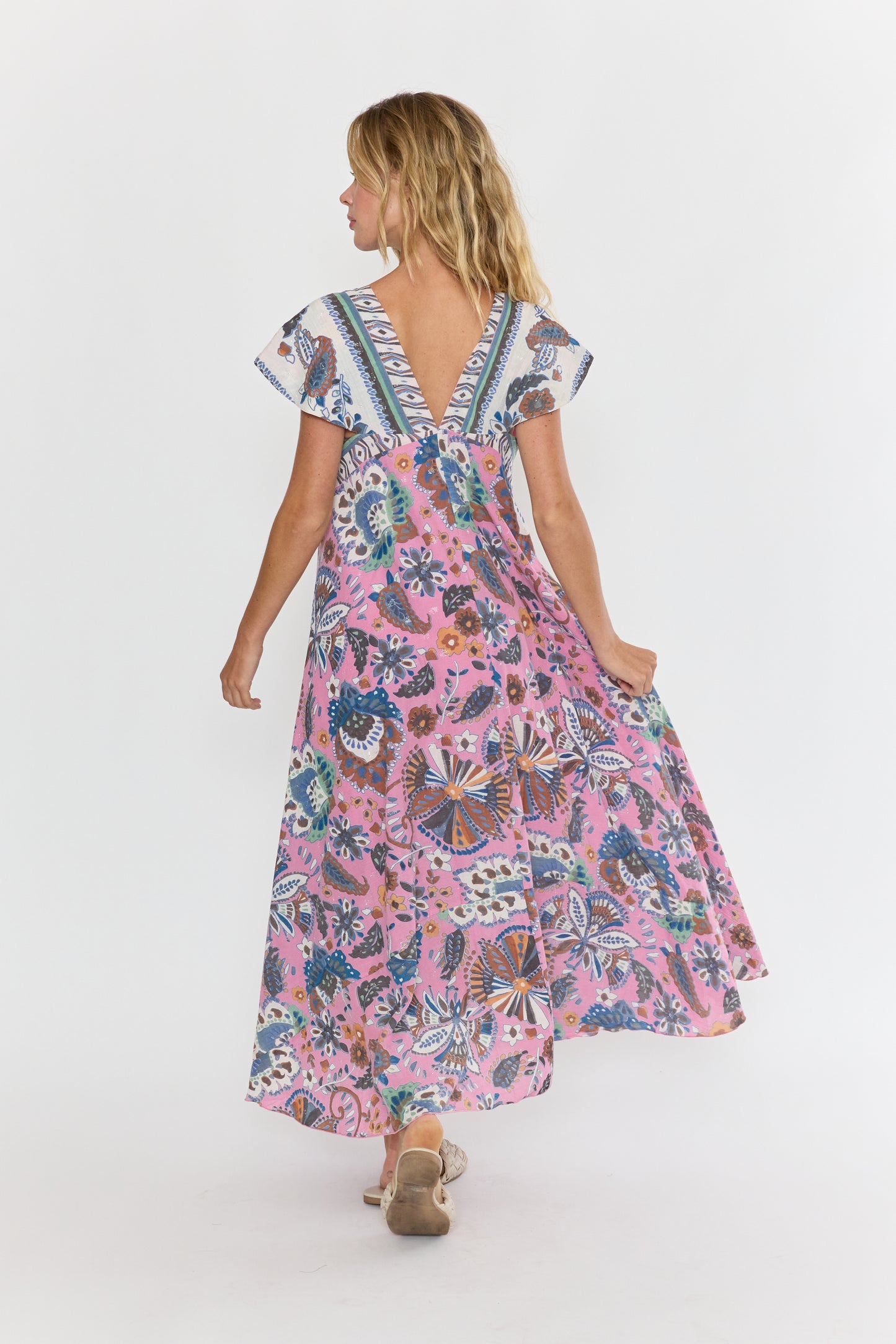 Farrah Midi Dress- Fuschia
