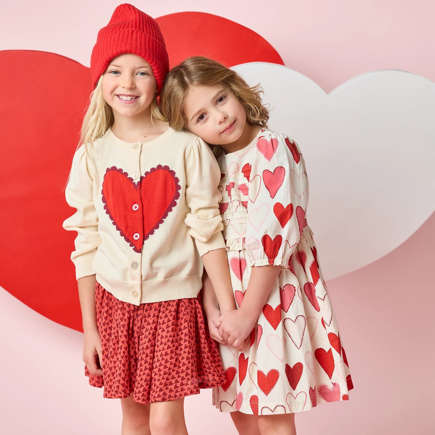 Girls Constance Sweater- Scalloped Heart