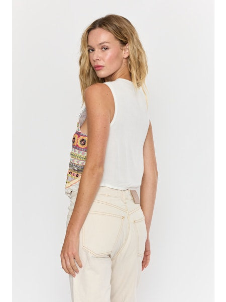 Hazel Embellished Vest- Eggshell