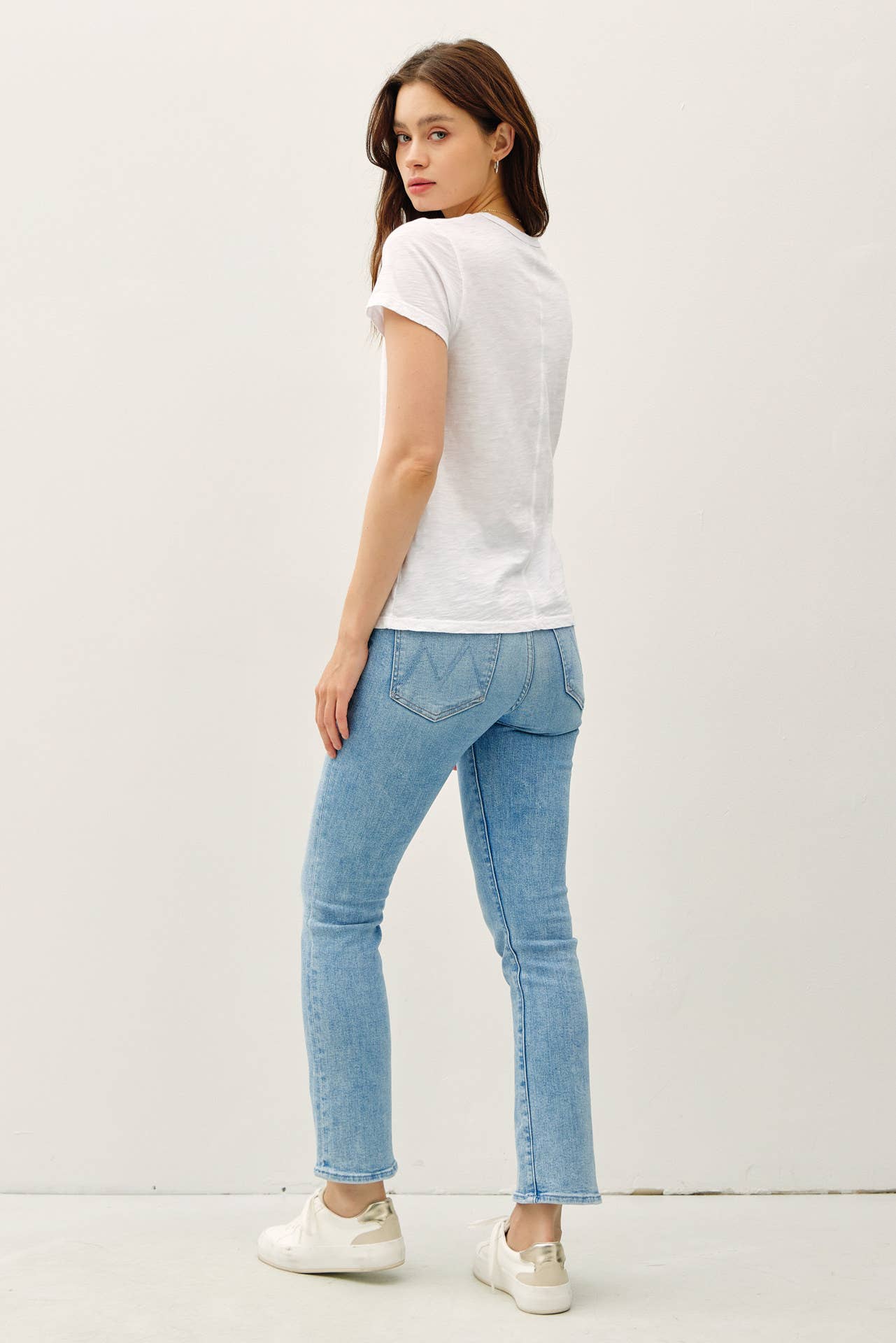 Garment Dyed Slub Tee- White