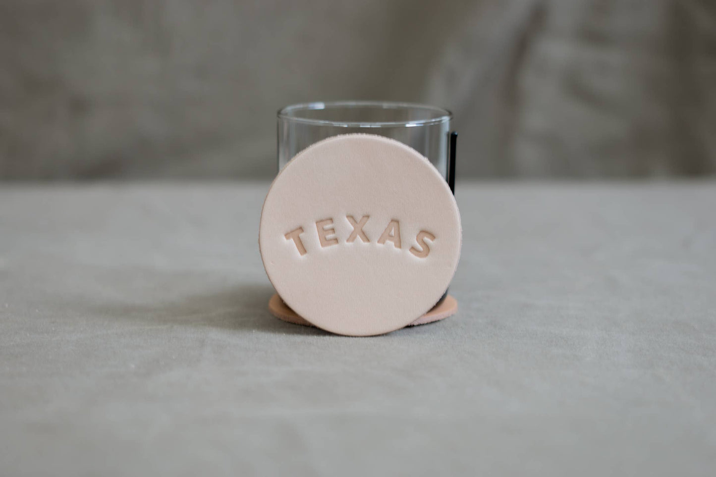 Leather Coaster | TEXAS: Dark Brown