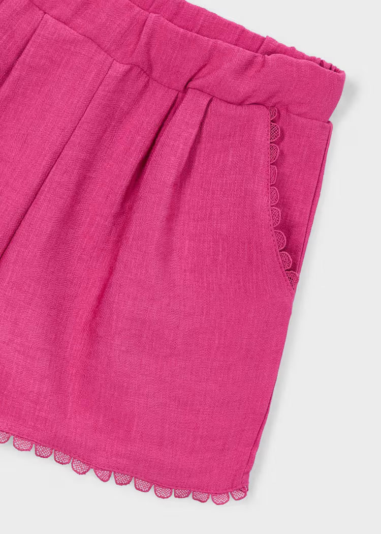 Pleated Shorts- Petal