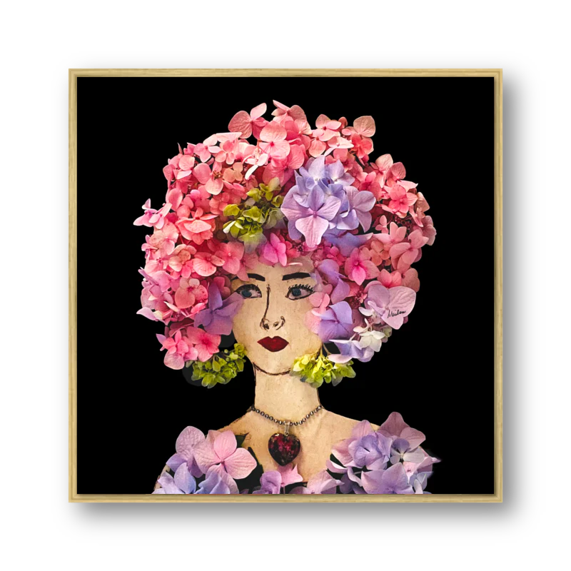 "Hydrangea" Floated Metal Print - 10x10