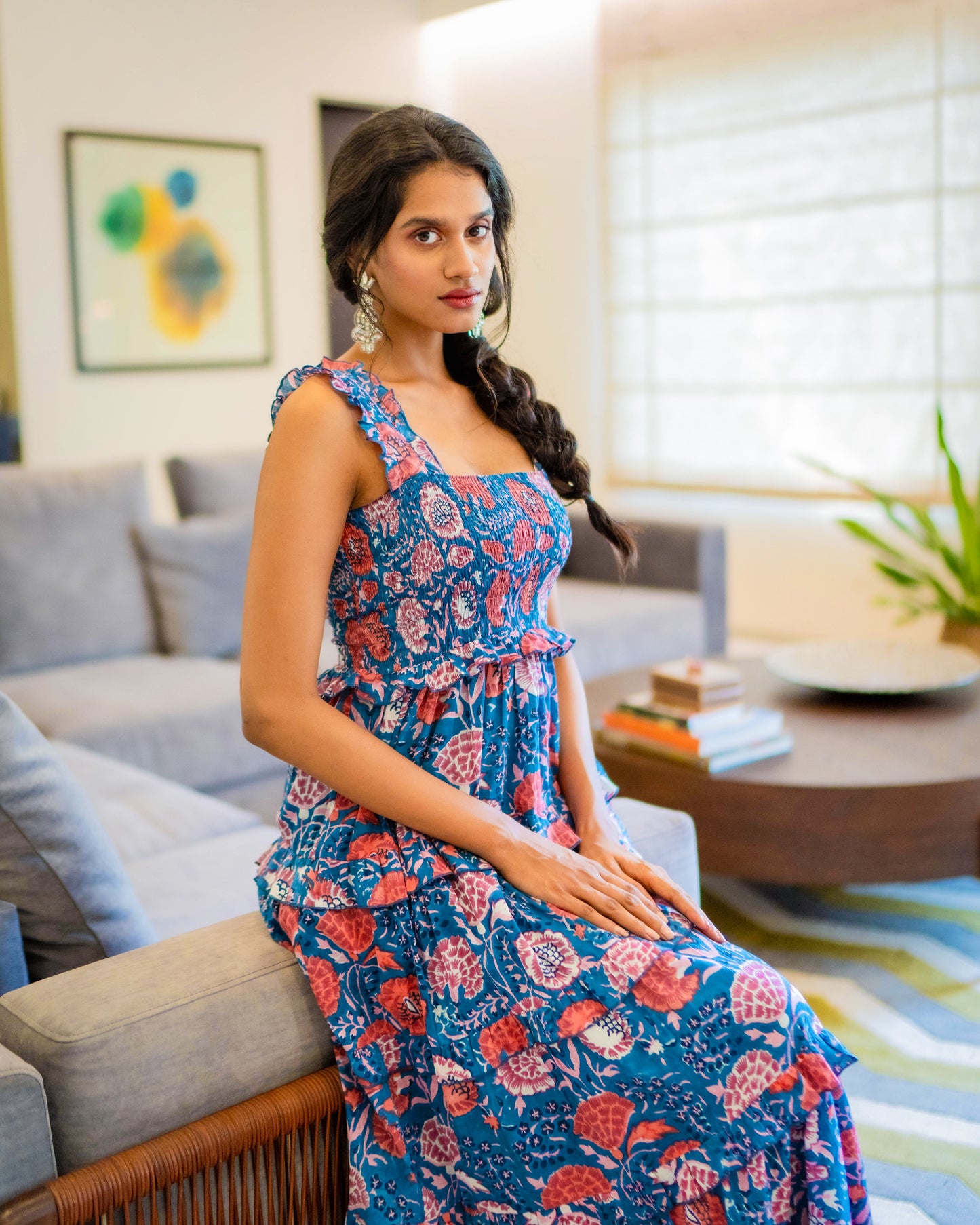 Mia Dress by Sohana- Blue Pink
