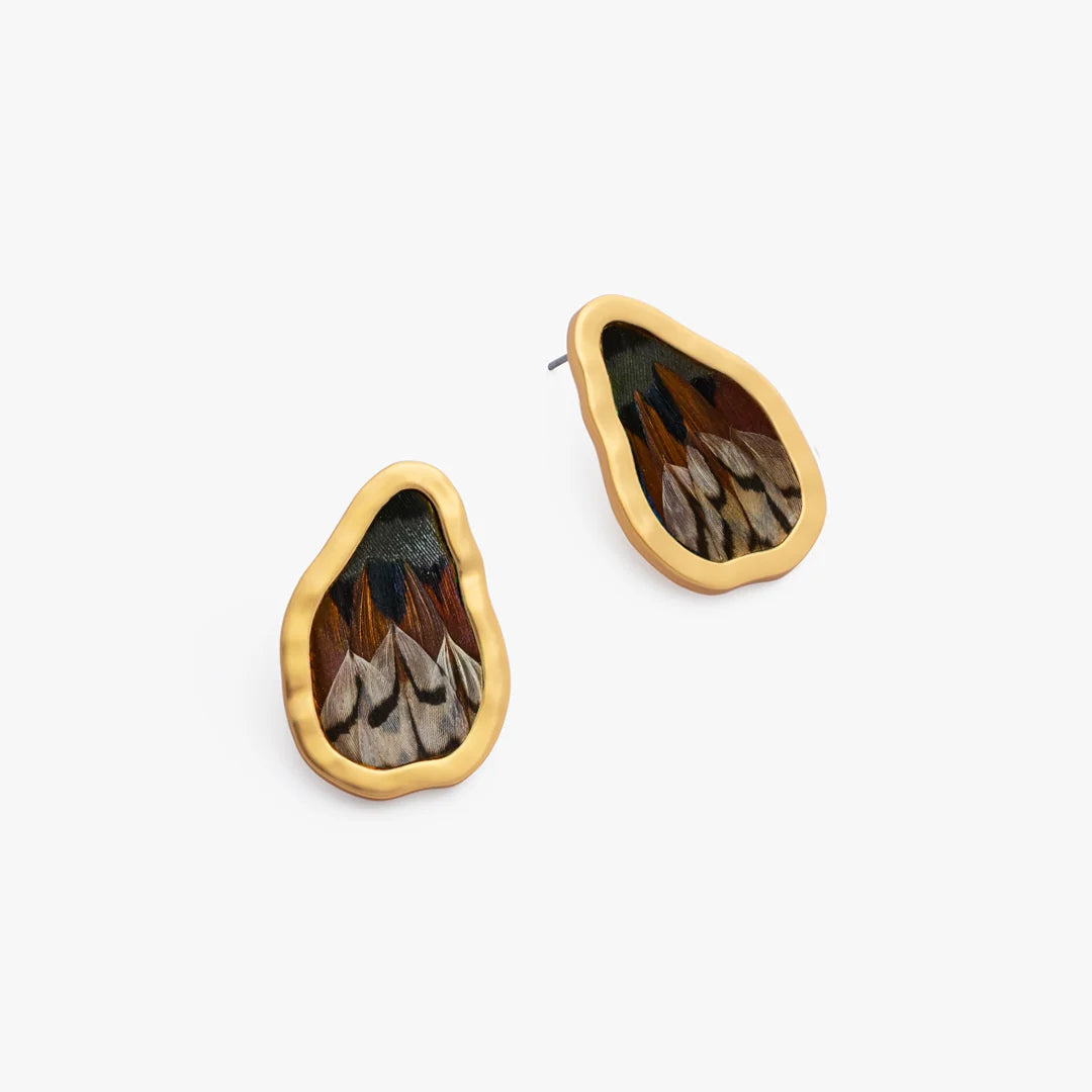 Keegan Large Organic Stud Earring