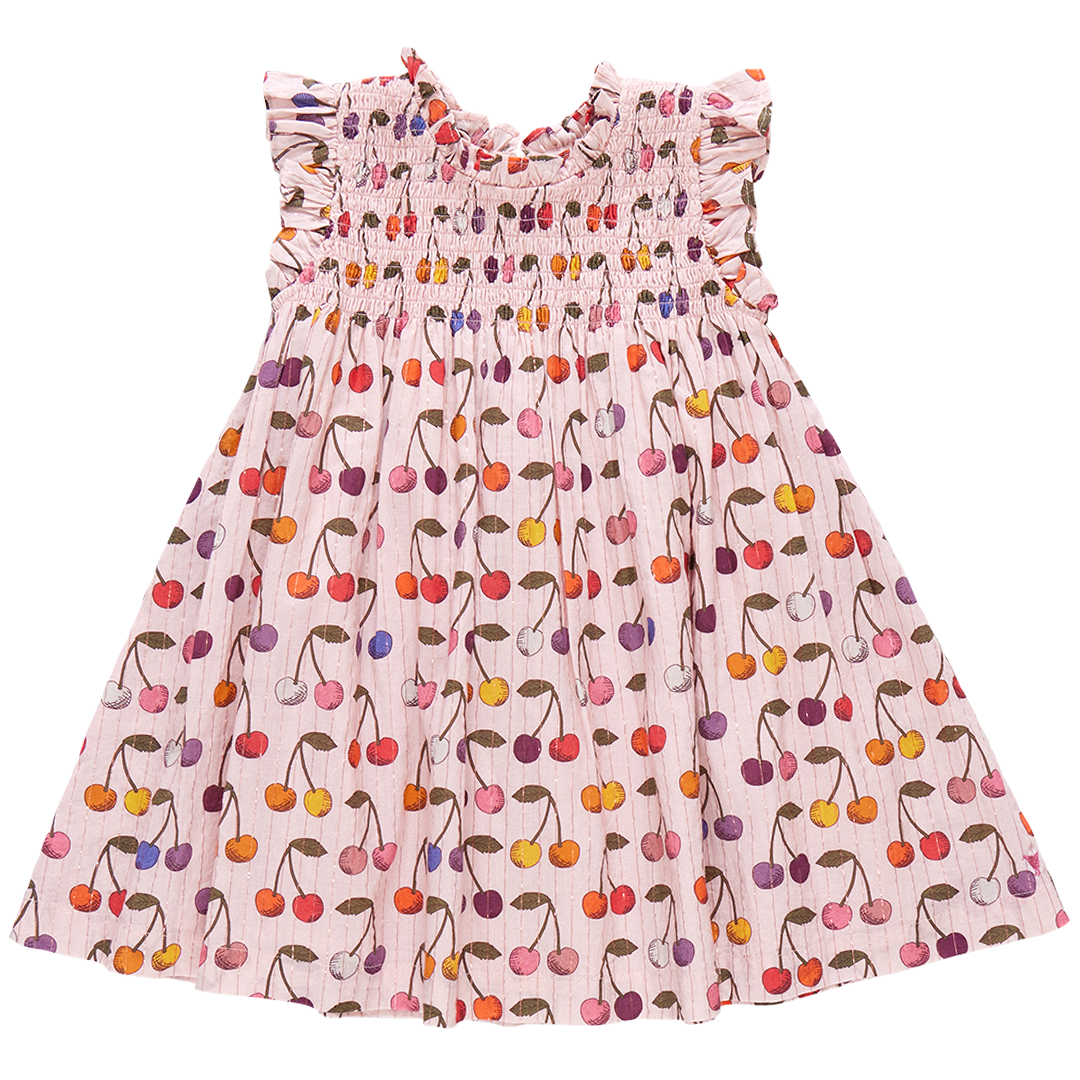 Girls Stevie Dress- Cloud Pink Cherry