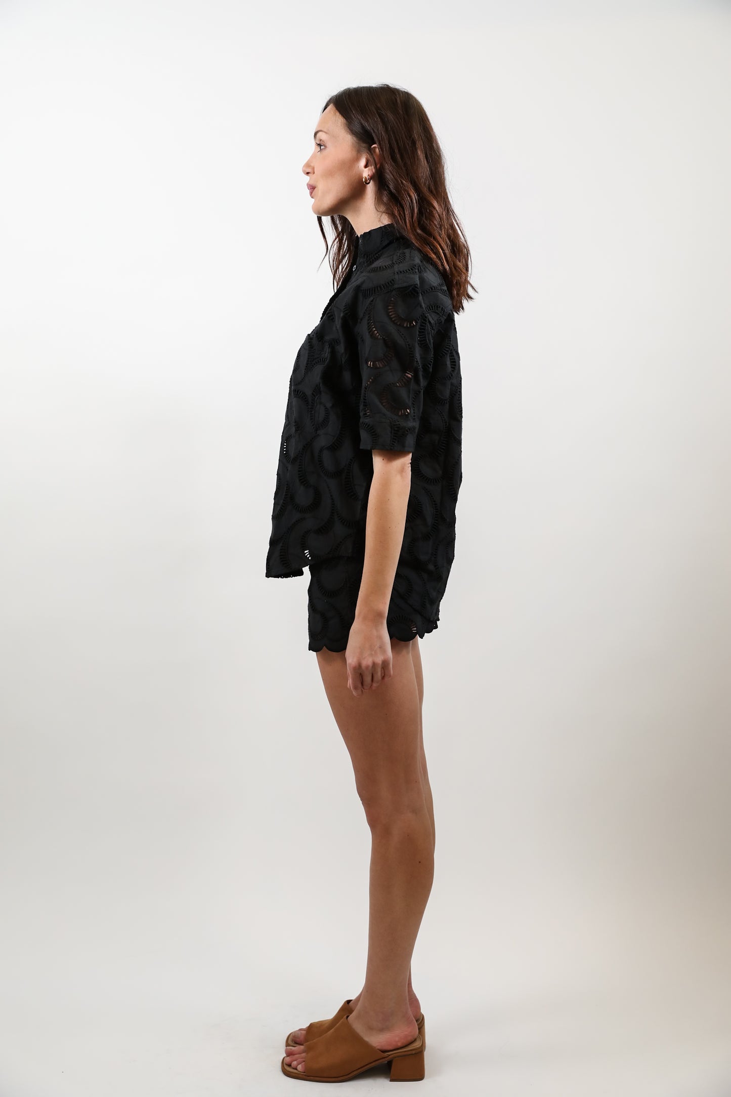 Amy Shorts- Black Paisley