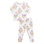 Kids Bamboo PJ Set- Lavender Dandelion