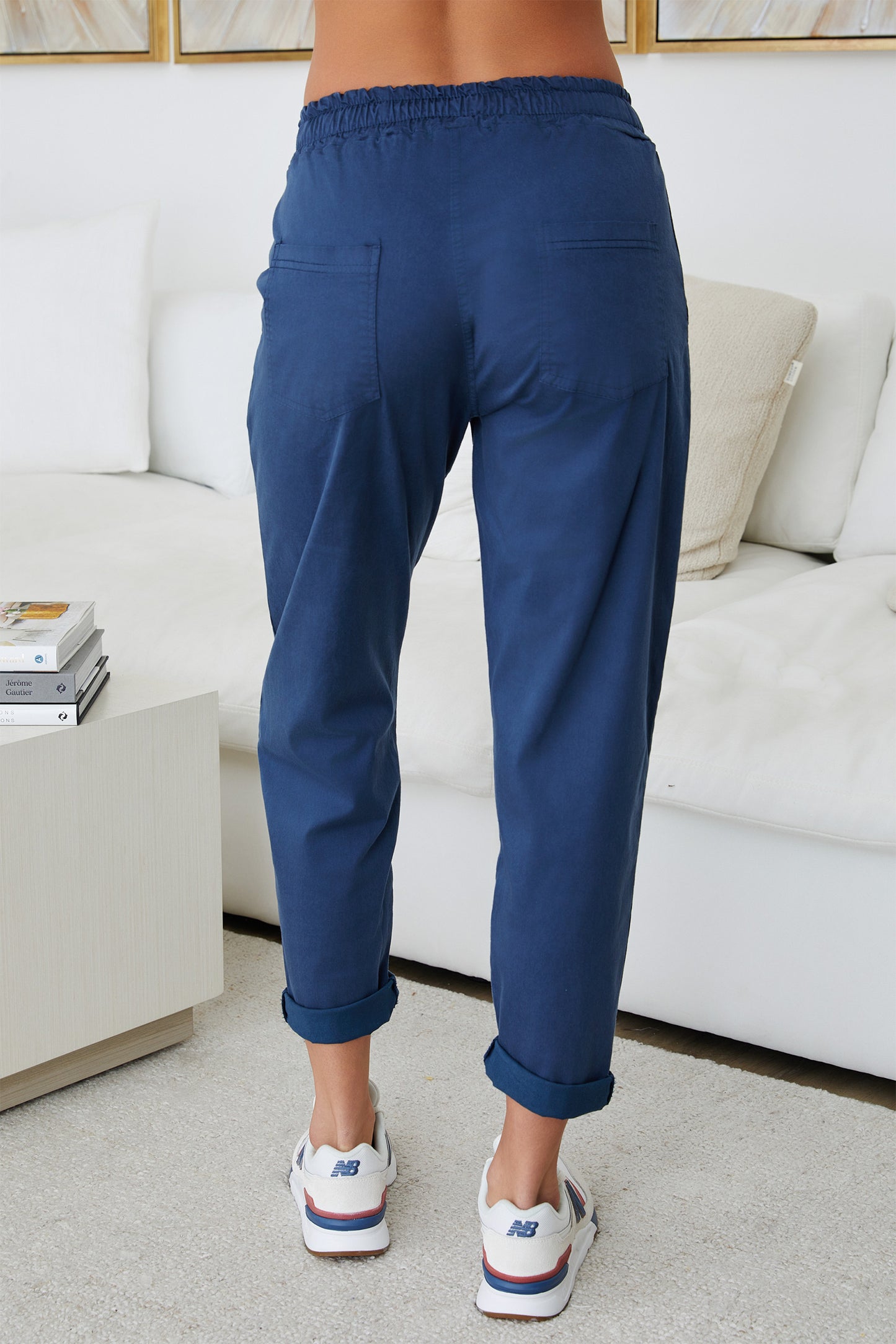 Drawstring Lightweight Jogger- Navy