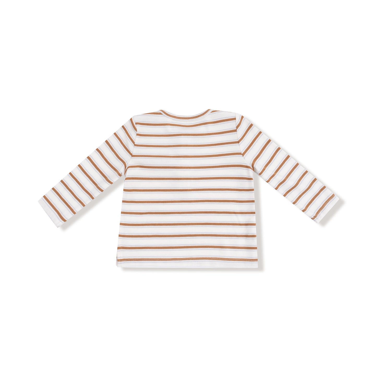 Vintage Stripe L/S Henley- Brown