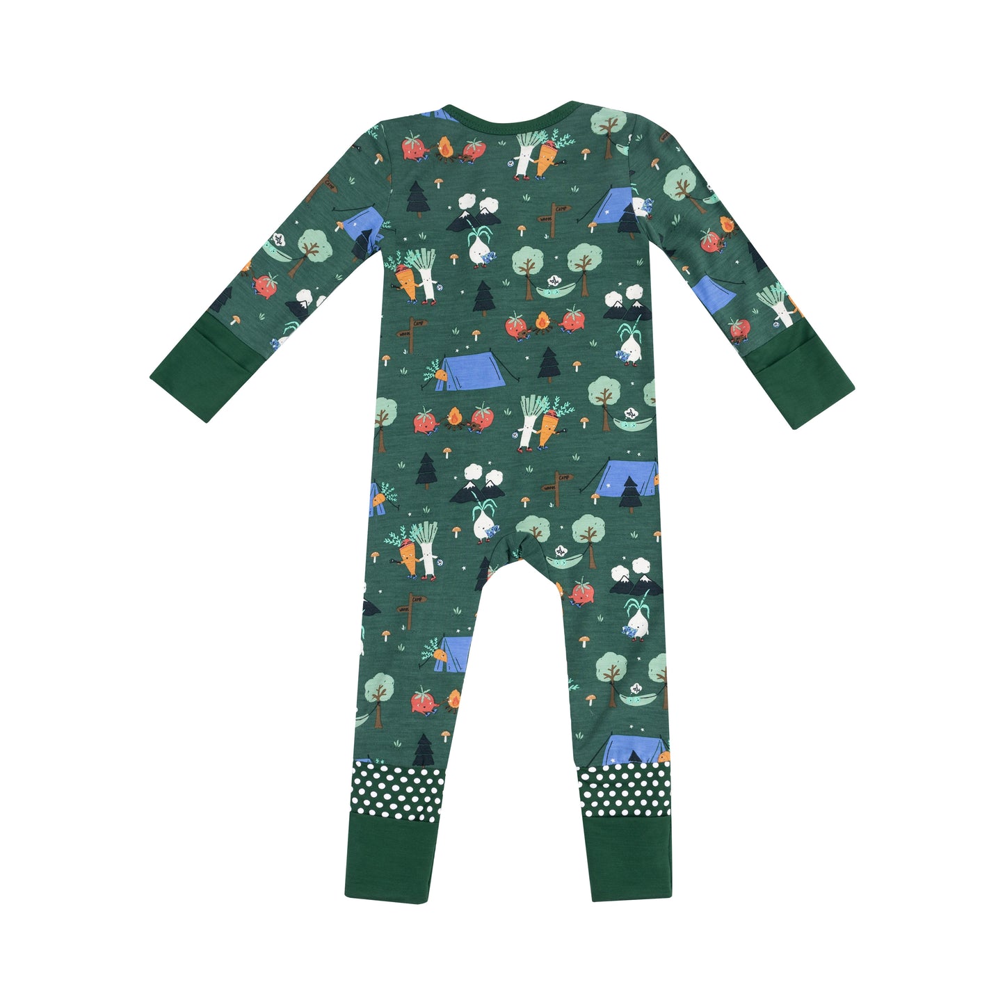Camping Veggies 2 Way Zipper Romper