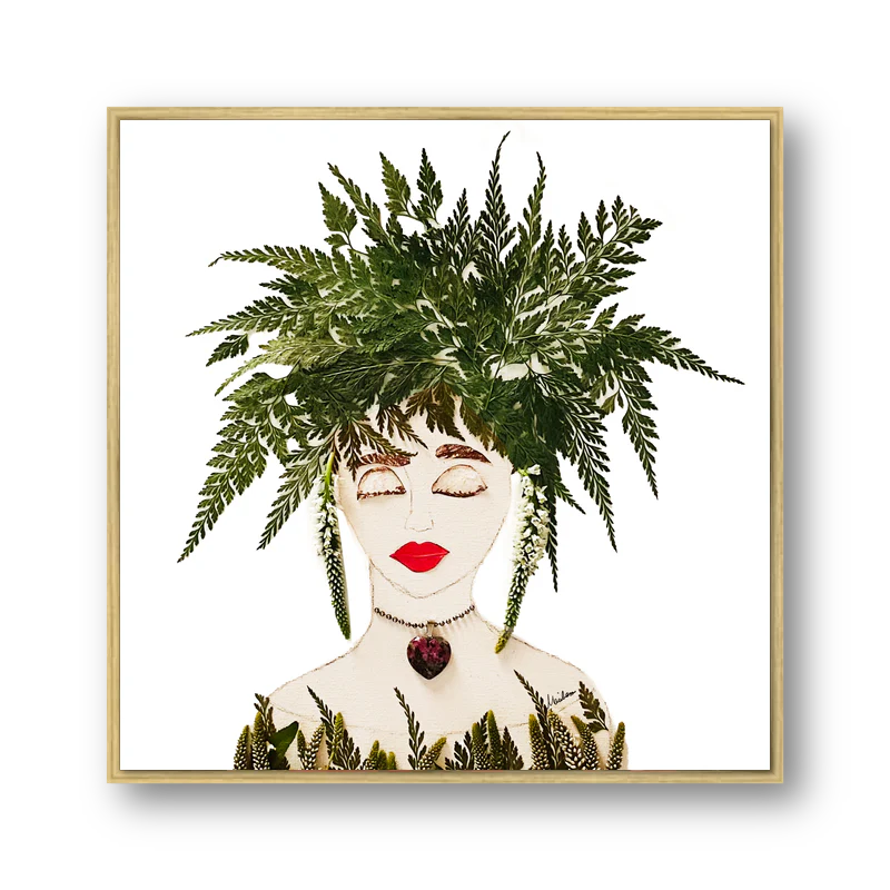 "Wild Fern" Floated Metal Print - 10x10