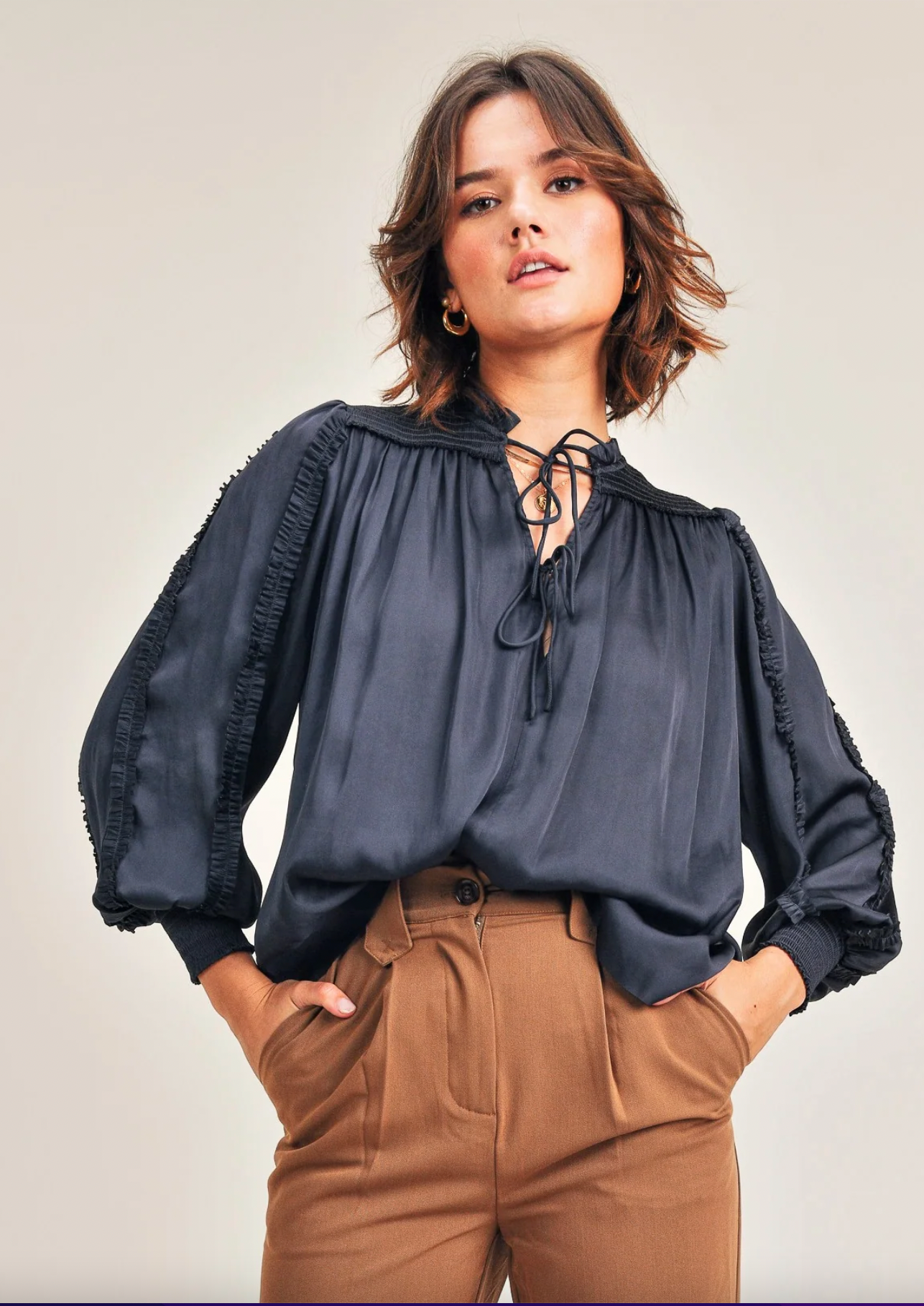 Ruffle Detail Blouse