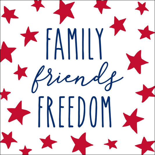4th of July USA Cocktail Napkins | Family Friends Freedom