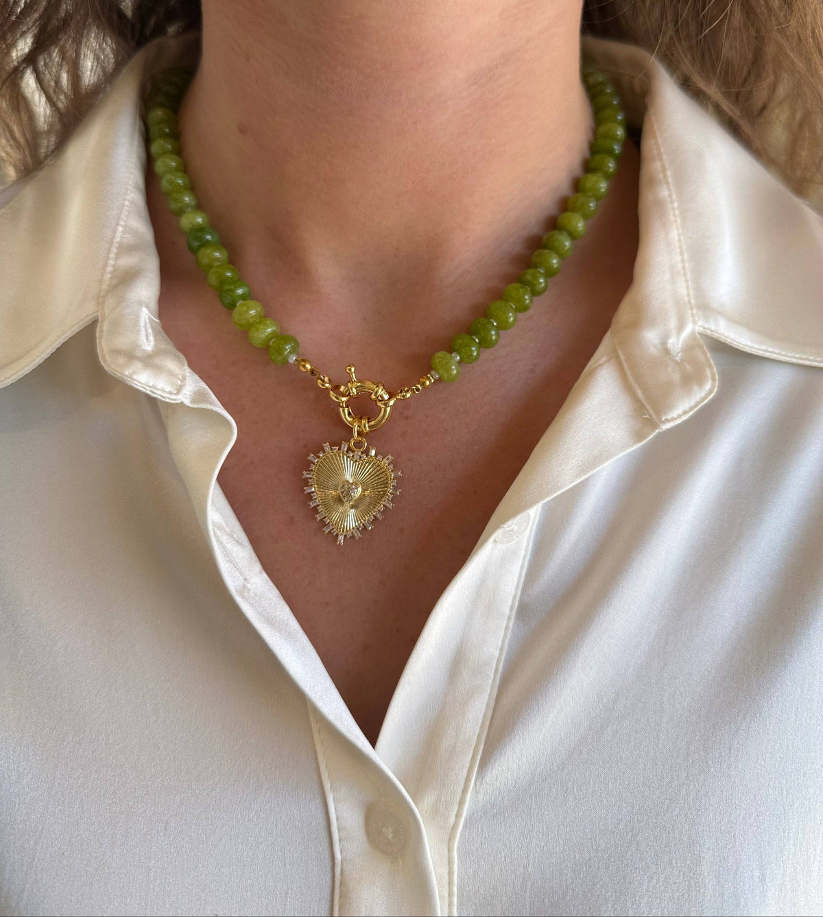 Fern Green Gemstone Necklace
