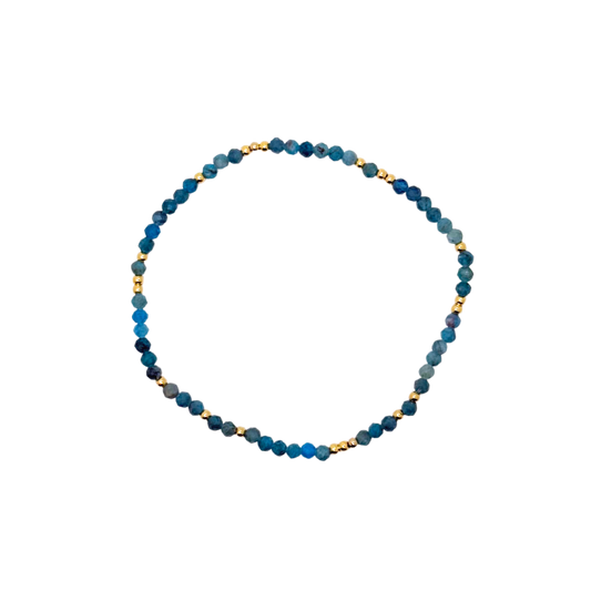 Dainty Aqua Blue Crystal Cut Bracelet