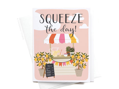 Squeeze the Day Lemonade Stand Greeting Card – FINAL STOCK
