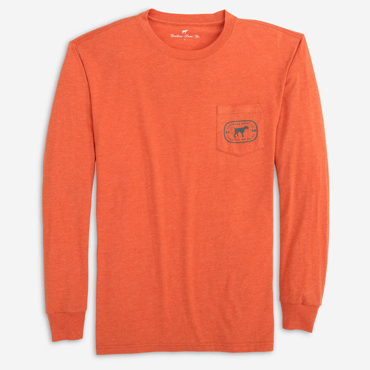 Vintage Trademark Signature Long Sleeve Tee- Burnt Orange