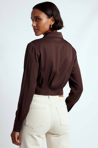 Paisley Shirt- Brown