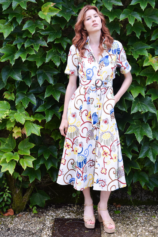 Matador Midi Dress- Floral Linen