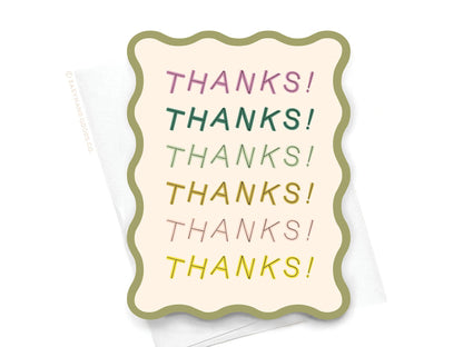 Thanks Wavy Die Cut Notecard