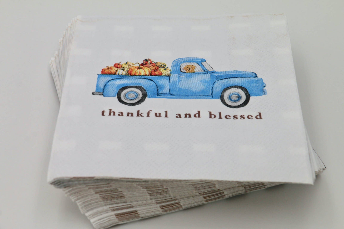 Fall Cocktail Napkins | Thankful and Blessed Truck - 20ct