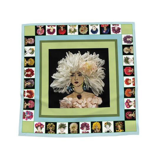 Peony w/ Lulu Border 100% Pima Cotton Bandana