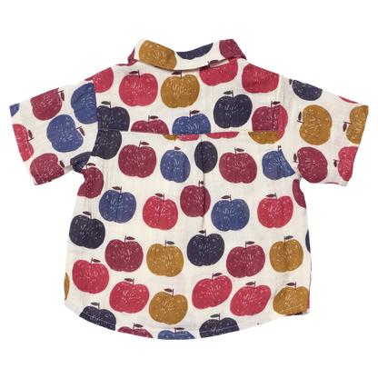 Boys Jack Shirt- Blue Delicious Apples