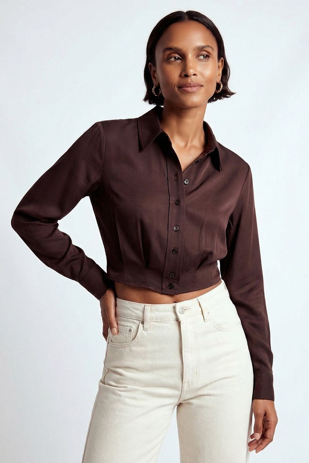 Paisley Shirt- Brown